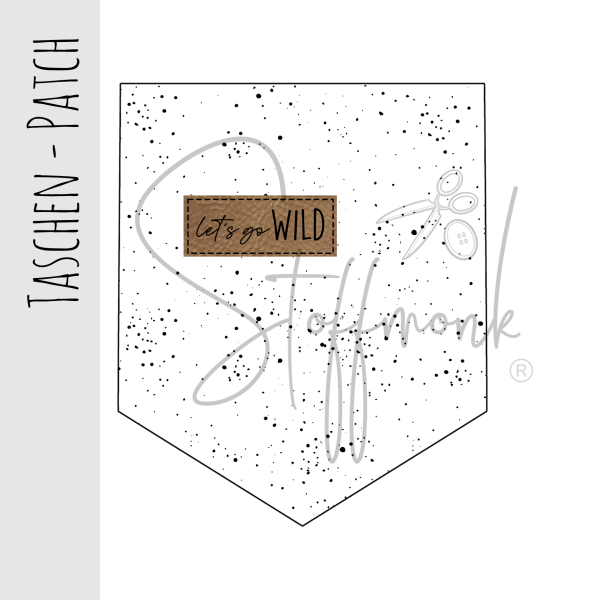 Taschen Patch - Konfetti Weiß - "let´s go WILD"